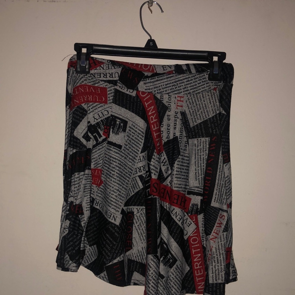 News paper print skirt